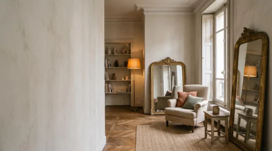 Salon francais lumineux mettant en valeur trois techniques de decoration a petit budget
